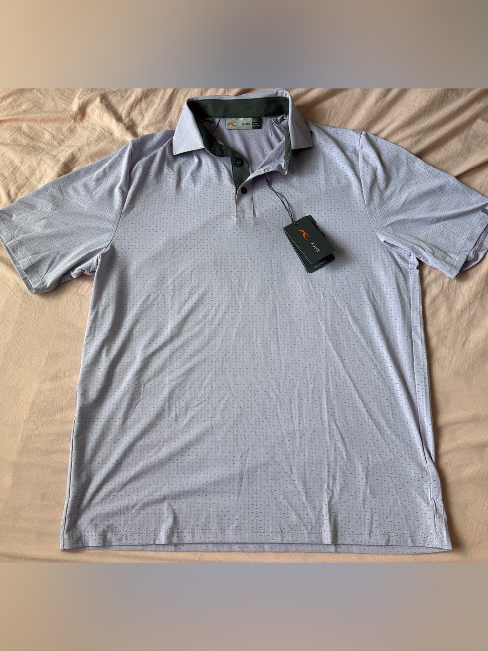 KJUS Men’s M/50 Light Lavender Performance Polo NWT